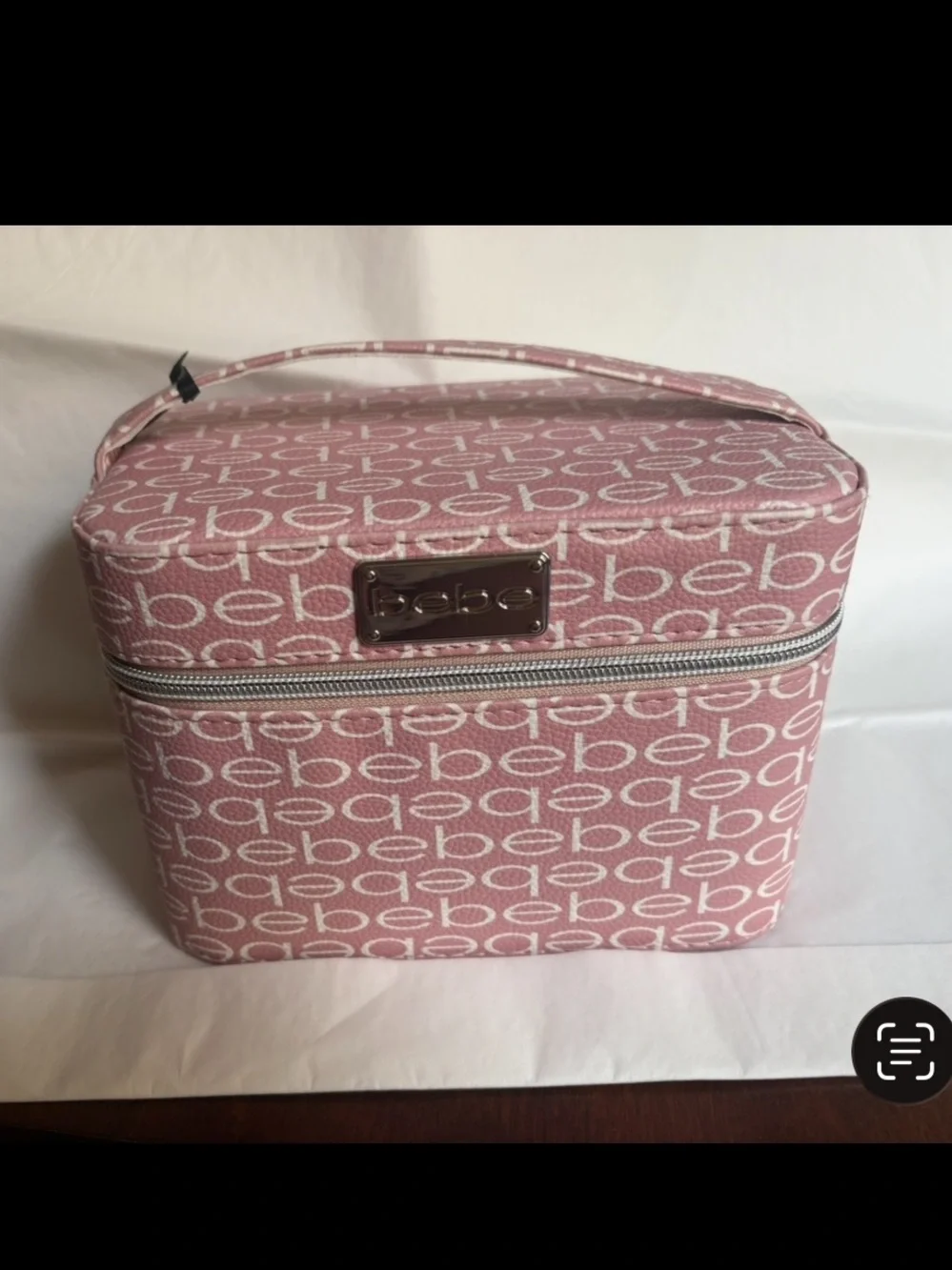 bebe Pink Logo Case Cosmetic/Toiletry Bag